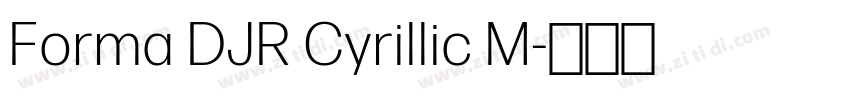 Forma DJR Cyrillic M字体转换